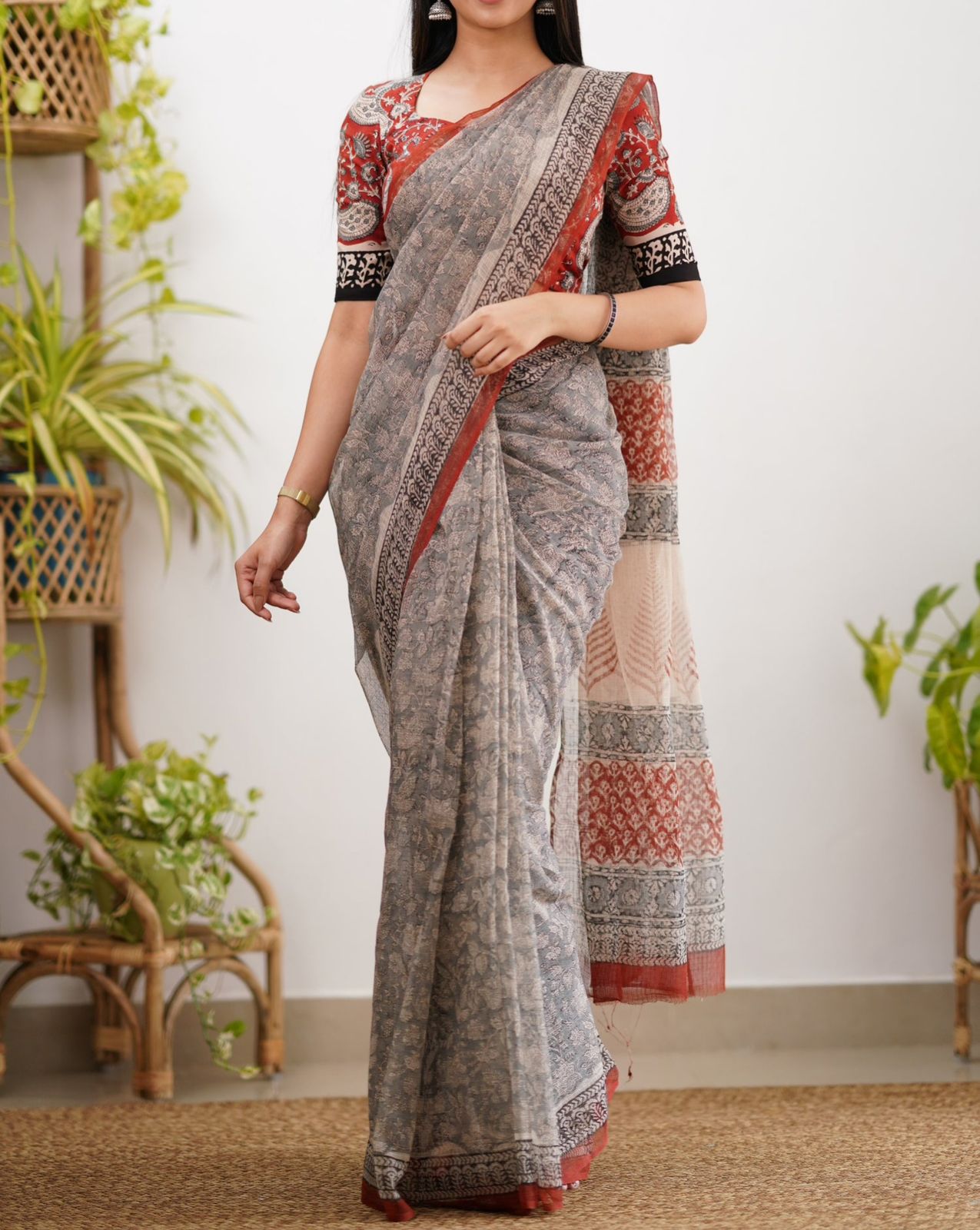 Grey Kota Saree