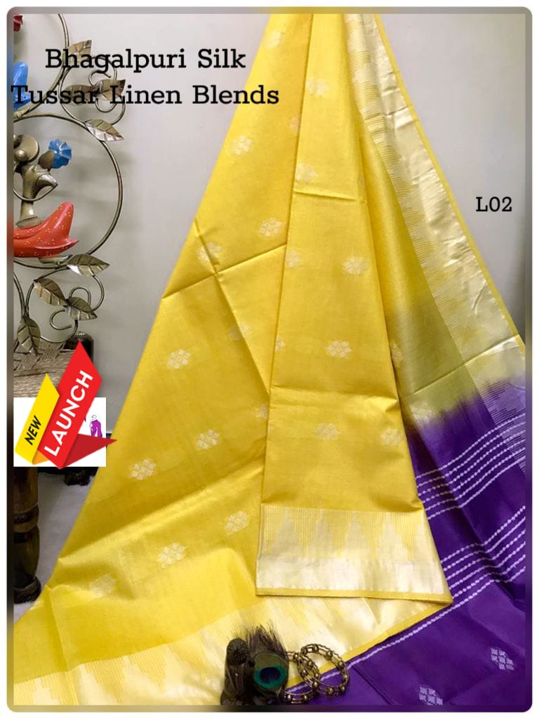 Tussar Linen Yellow