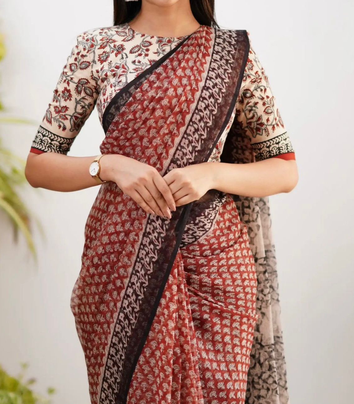 Brown Kota Saree