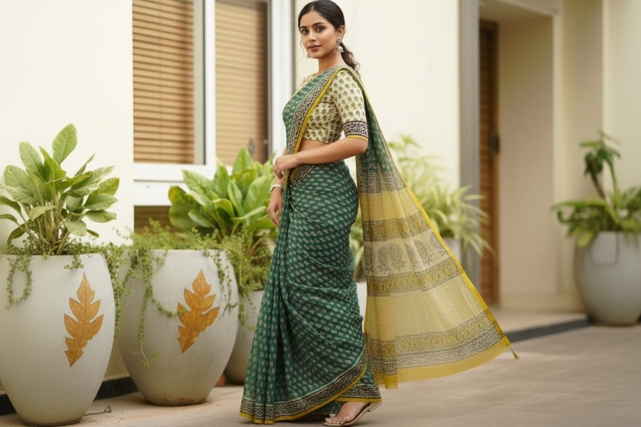 Green Kota Saree