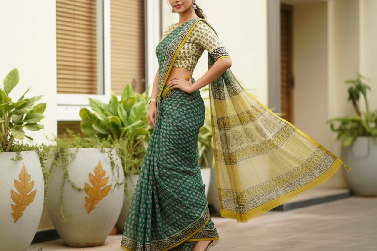 Green Kota Saree