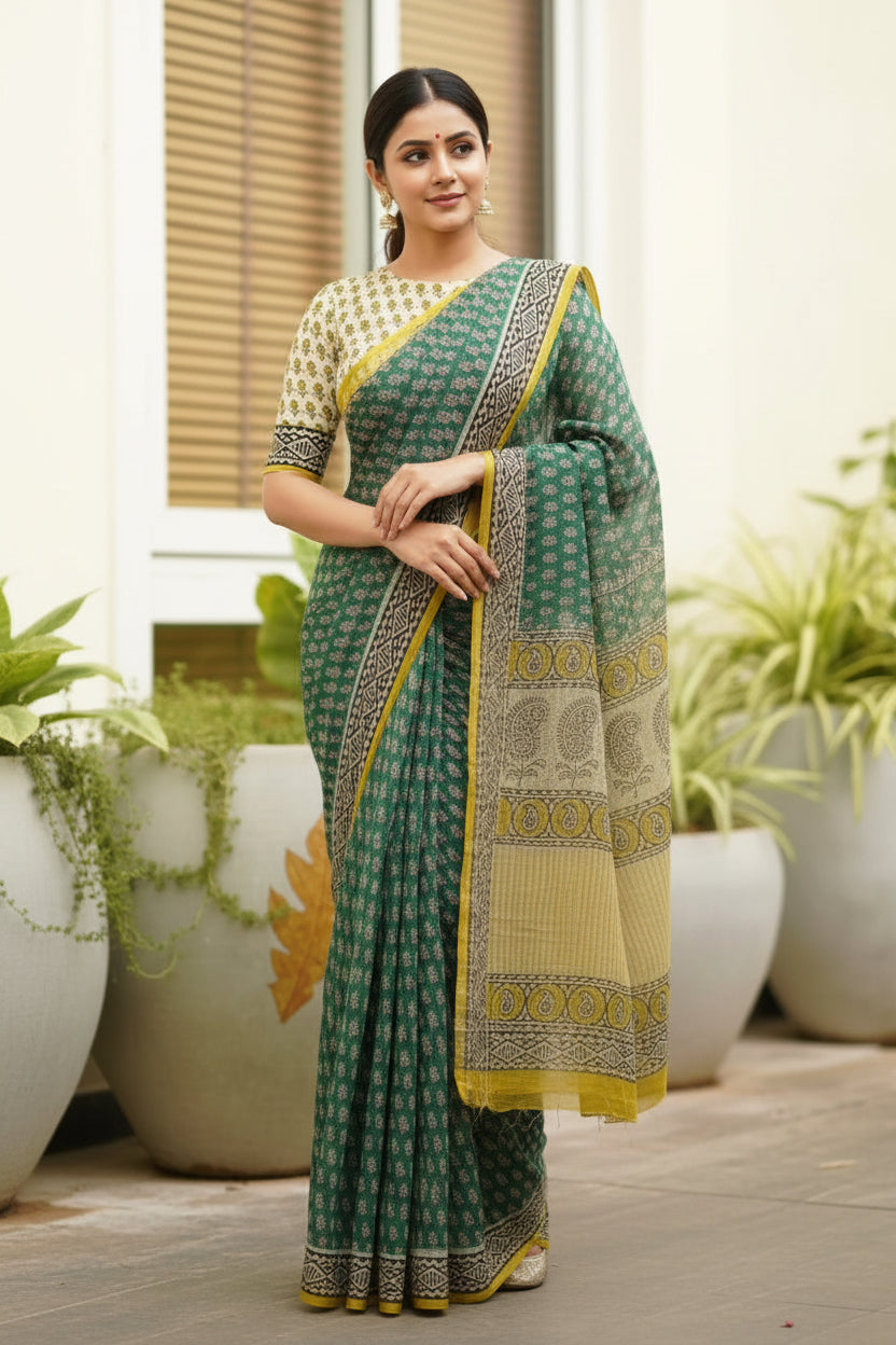 Green Kota Saree