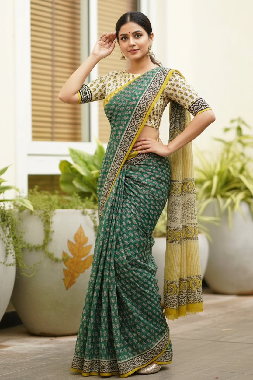 Green Kota Saree