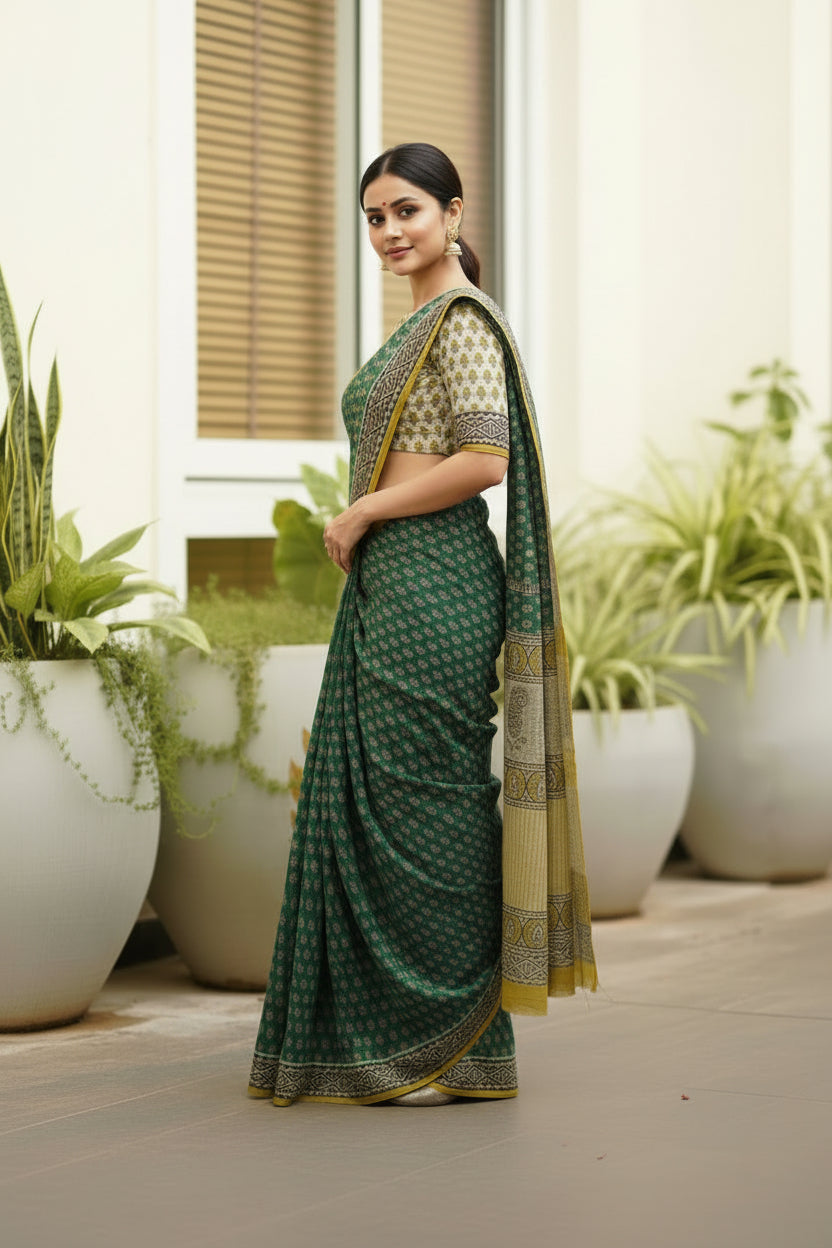 Green Kota Saree