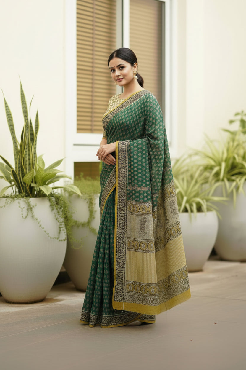 Green Kota Saree