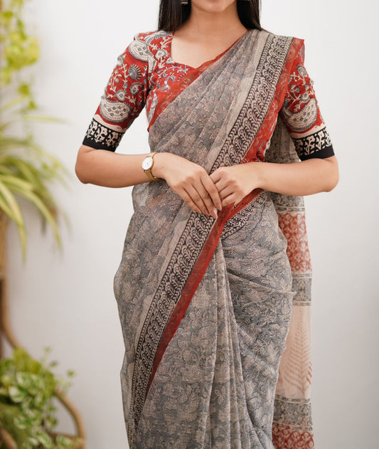 Grey Kota Saree