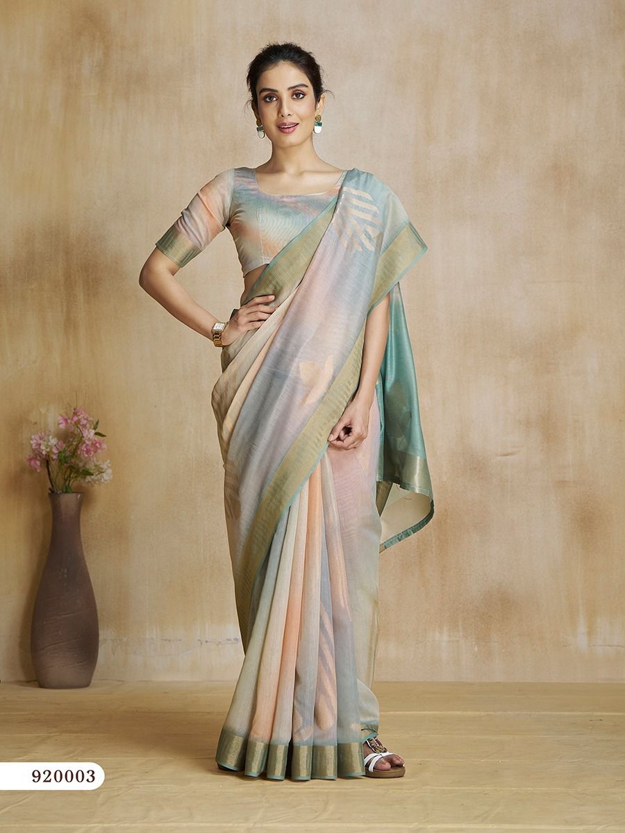 Ivory Organza Saree