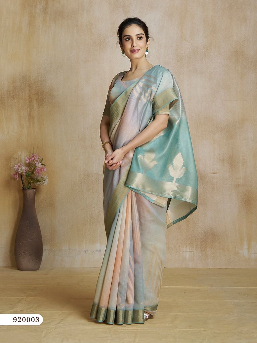 Ivory Organza Saree