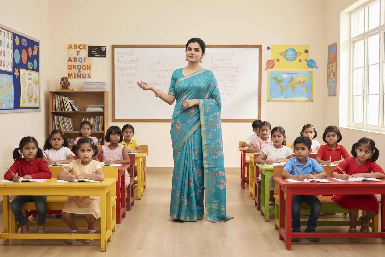 Kota Banarasee Blue Saree