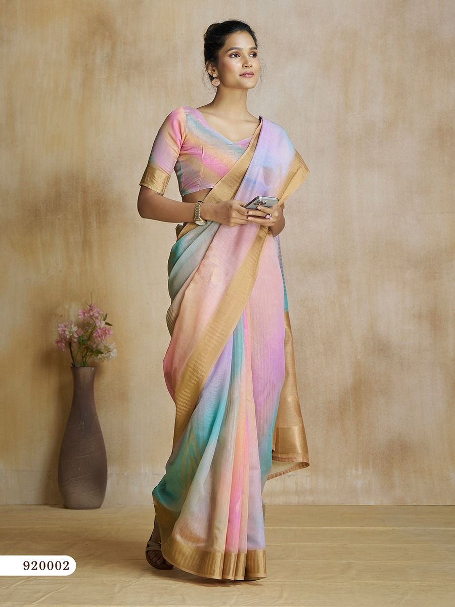 Lavendar Organza Saree
