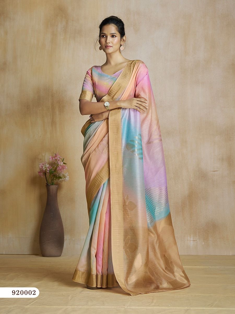 Lavendar Organza Saree