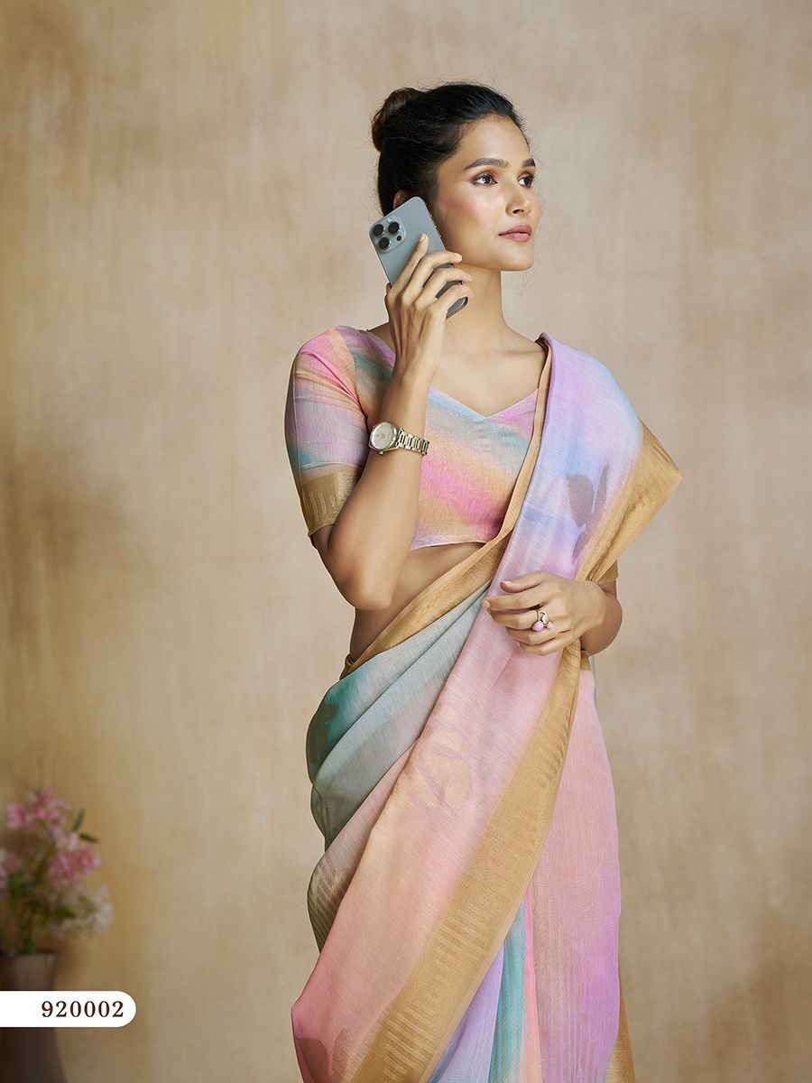 Lavendar Organza Saree