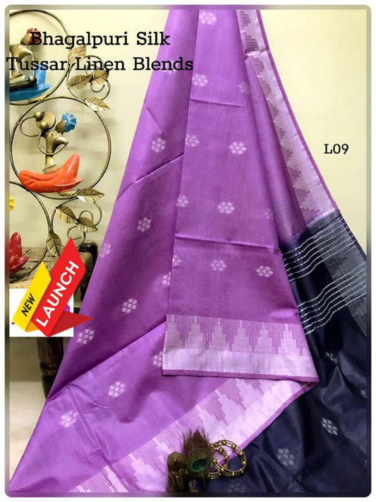 Tussar Linen Lavendar